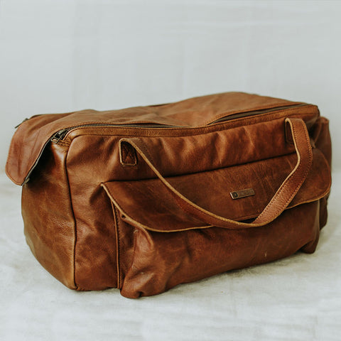 double trouble leather nappy bag