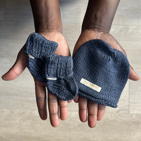 starter set baby-beanie-bootie (prem -1 month)