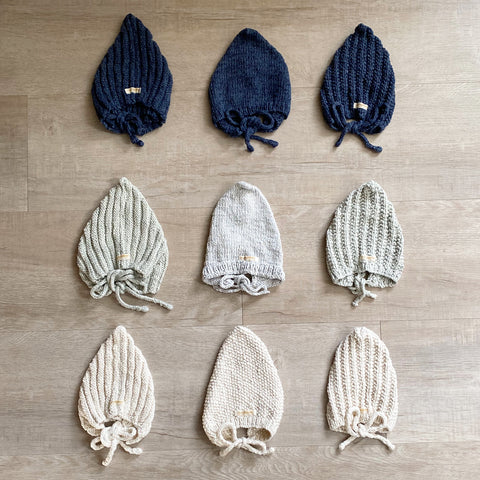 baby bonnets (fishermans rib)